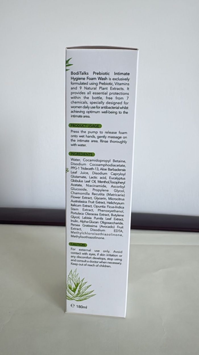 BodiTalks Prebiotic Intimate Hygiene Wash for Women backside